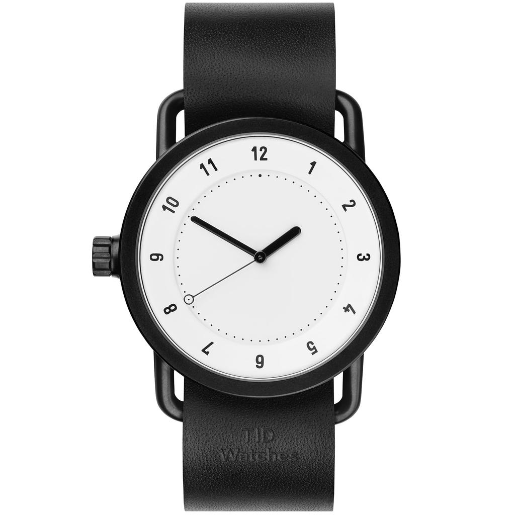 TID Watches 40 мм Белый циферблат Черный кожаный ремешок Черная пряжка Минималистичный дизайн Кварцевый механизм Унисекс Скандинавские часы №1 Вдохновленные Швецией