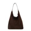 Monochromatic Suede Women's Bag Large Capacity Simple and Casual Vintage Shoulder Bag