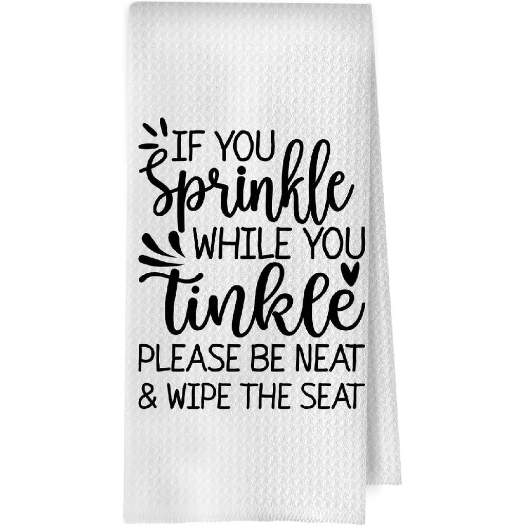 Disco Ball Bathroom Towel - Funny Disco Ball Waffle Weave Bathroom Towels, Disco Ball Hand Towel, Dish Towels with Sayings Tea Towel, 16×24 Inches