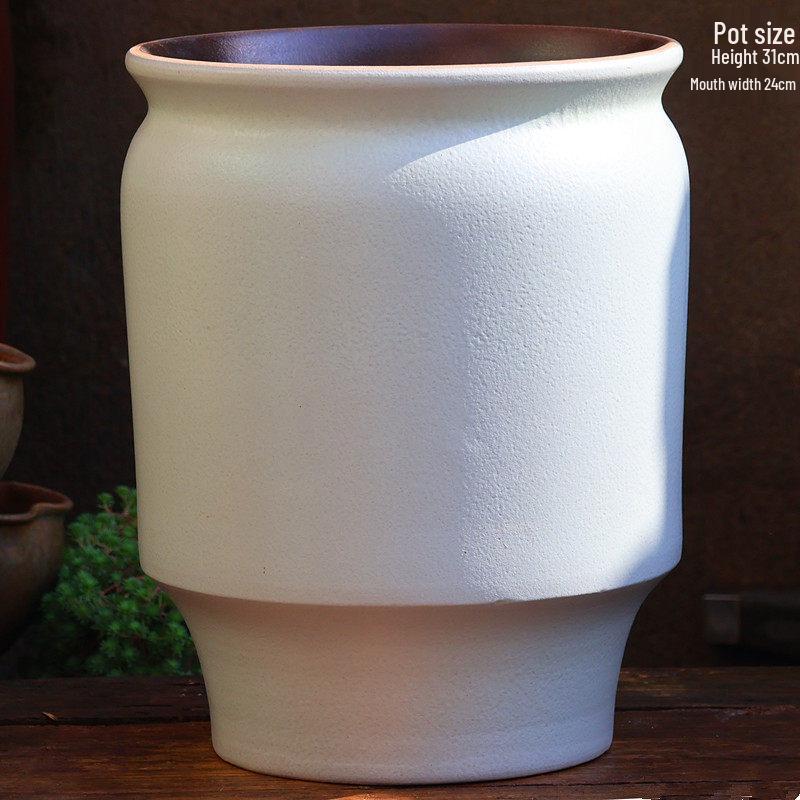 Large Retro Handmade Ceramic Flower Pot for Bougainvillea and Bird of Paradise