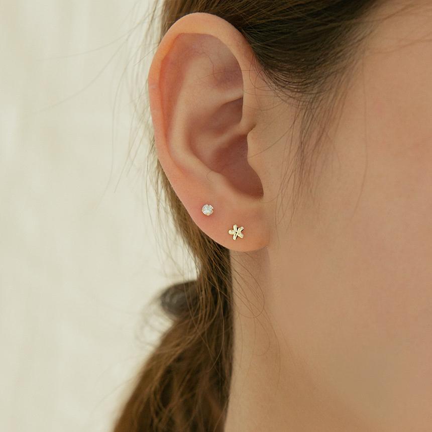 Мини серьги-цветы Lunne 14K (14-каратное золото) #Es21