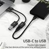 SYNTECH CA2Black 2Pcs USB-C Male to USB-A Female Converter Heat Dissipating Aluminum Alloy Adapter