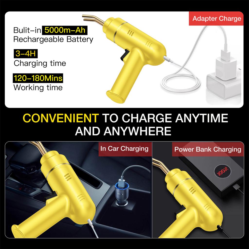 200W Cordless USB Rechargeable Plastic Welder,Plastic Welding Kit with 400PCS Hot Staples for Car