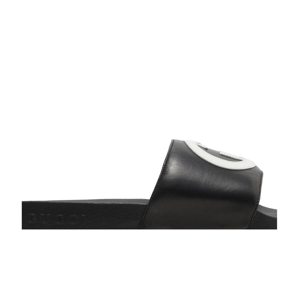 Gucci Slide 'Interlocking G - Black' (Unisex) Black Slide Slippers 644756 0R0F0 1071