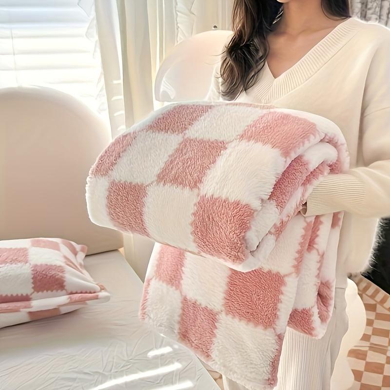 2025 Traditional Style Plaid Blanket Flannel Home Blanket Sheets Plush Double Sided Summer Air Conditioning Throw Blanket