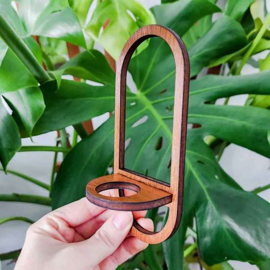 Wooden Test Tube Rack Wall Mounted Flowers Plants Holder Stand Home Office Classroom Decor Plant Propagation Station