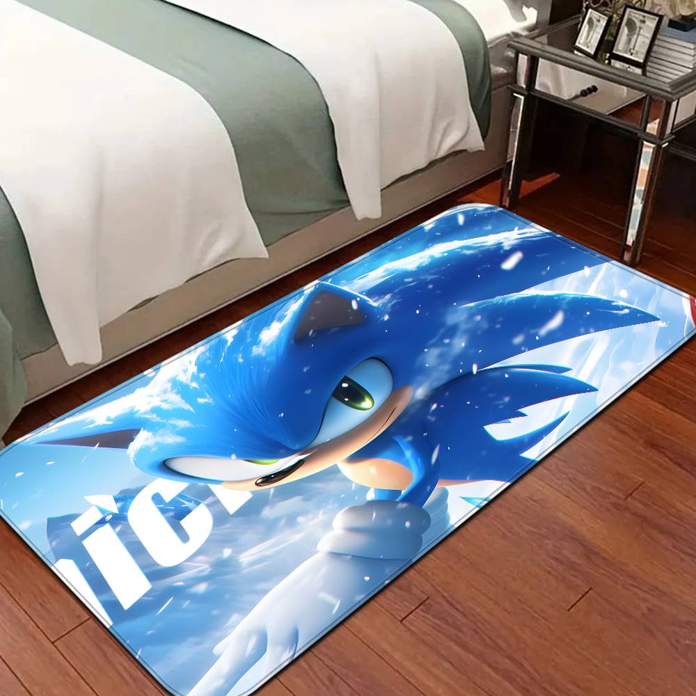 S-Sonic Fast Game Door Mat Kids Room Bedroom Decoration Balcony Anti-Slip Doormat Living Room Doormat Area Rug