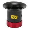 Watch Loupe 5x Magnifying Rounded Edges Red Black Aluminum Housing Watchmakers Repair Eye Loupe for