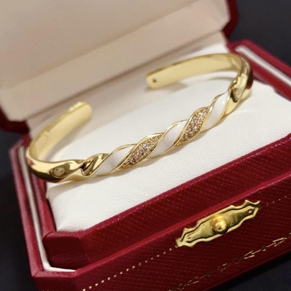 Открытый вращающийся браслет высокого качества, микро-инкрустация V, покрытие из 18-каратного золота, унисекс, подарок для девушки