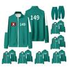 Squid Games Season II Sweatshirt Zip-up Stand Collar Long Sleeve Number Printing Contrast Color Jacket TV Character Sportswear Elastic Waist