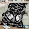 Gothic Ouija Tarot Witchcraft Horror Skull Blanket,Flannel Throw Blanket for Halloween Bedroom Bed Sofa Picnic Hiking Cover Gift