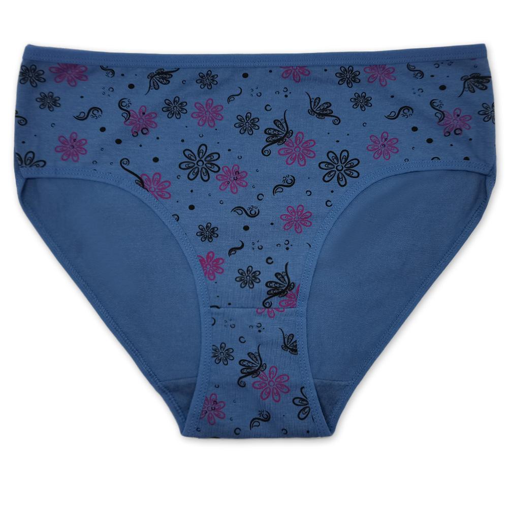 Женские трусики больших размеров, нижнее белье из хлопка со средней талией и цветочным принтом, сексуальные кружевные трусы, нижнее белье, 6 шт.