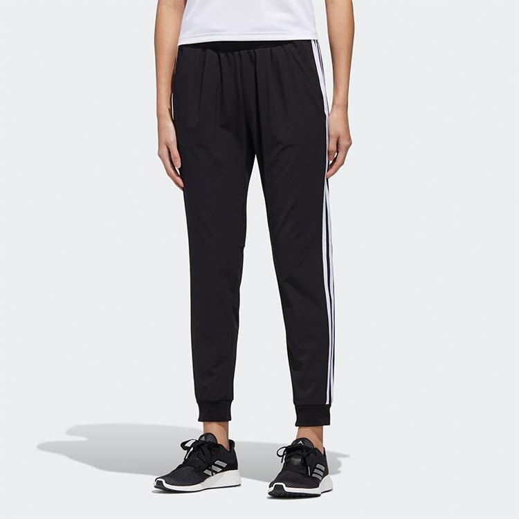 adidas Женские вязаные спортивные штаны серии MH, дышащие, повседневные, для ежедневного ношения, черные GF0112