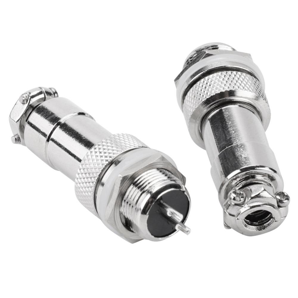 5Set 2Pin Aviation Plug GX12 Metal Aviation Plug 2-Pin Plug Socket Connector  Equipment Interface