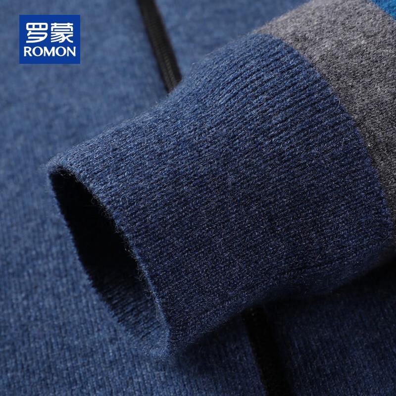ROMON Мужской кардиган на молнии с воротником-стойкой из 100% кашемира