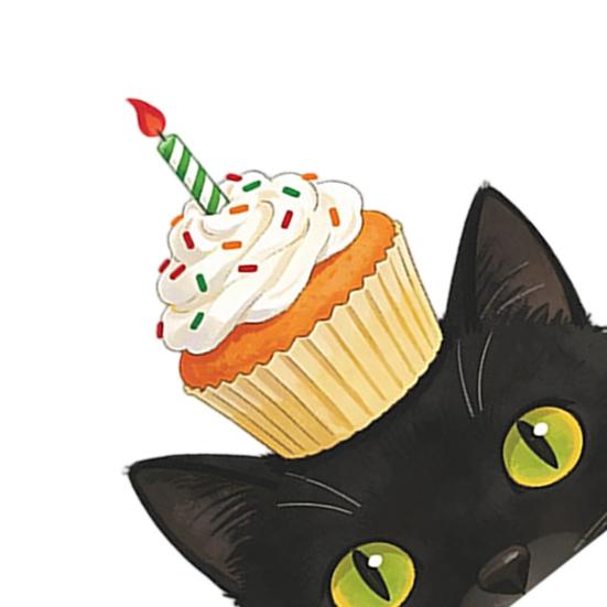 Yousheng Car Sticker, Waterproof Sun-Proof PVC Self-adhesive Traceless Auto Decal, Cat Cake Pattern Funny Sticker for Fuel Tank Caps Car Windows