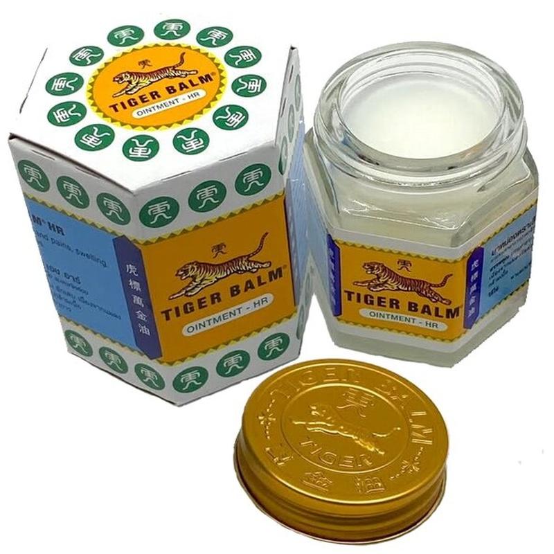 Tiger Balm White HR 30 г - успокаивает головные боли, укусы насекомых и мышечные боли.