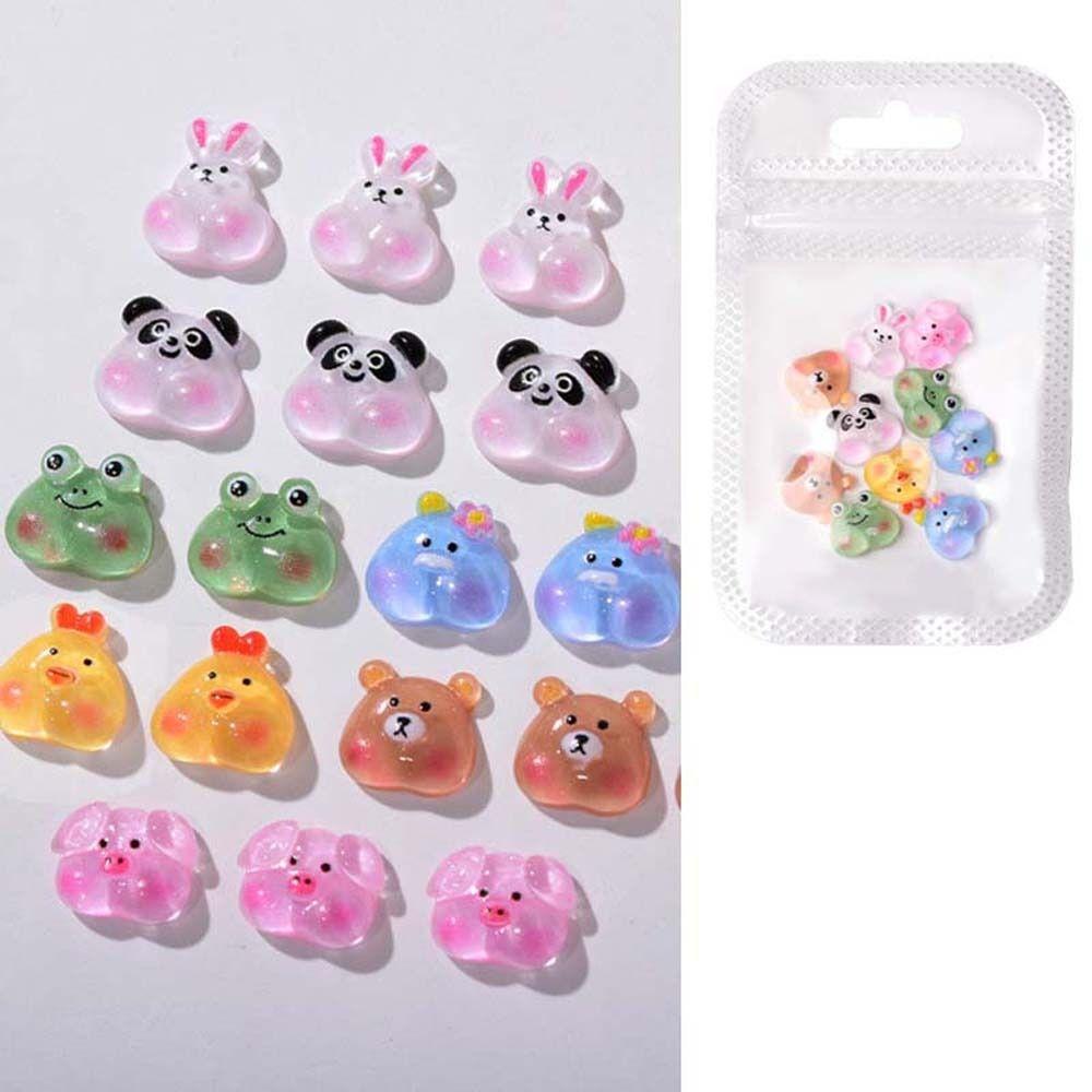 Rabbit Cartoon Nail Decorations Animal Nail Rhinestones 3D Nail Jewelry Cartoon Nail Drills