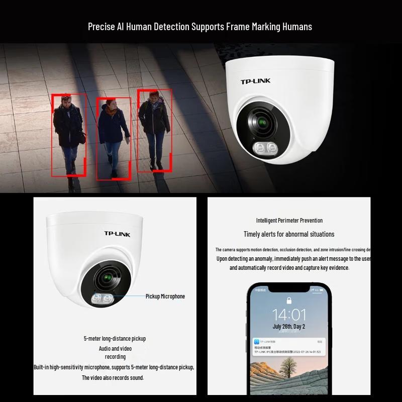TP-LINK 4MP PoE Dome Security Camera CN plug (adapter included)