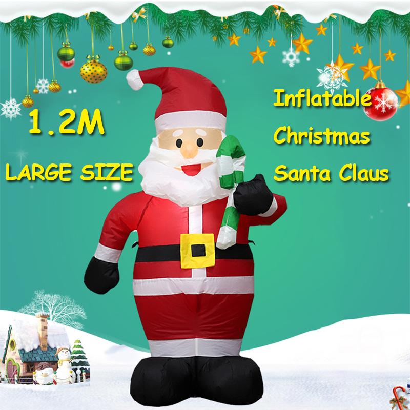 1,2 м надувной светодиодный светильник Санта-Клауса с Рождеством на открытом воздухе, Санта-Клаус, Новый год 2022, Рождественское украшение, садовый солдат