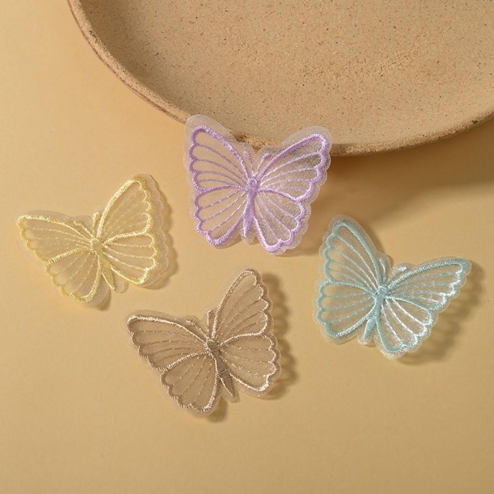 Dreamy Embroidered Mesh Butterfly DIY Handmade Sewing Craft Decoration Lace Patches for Hat Decor