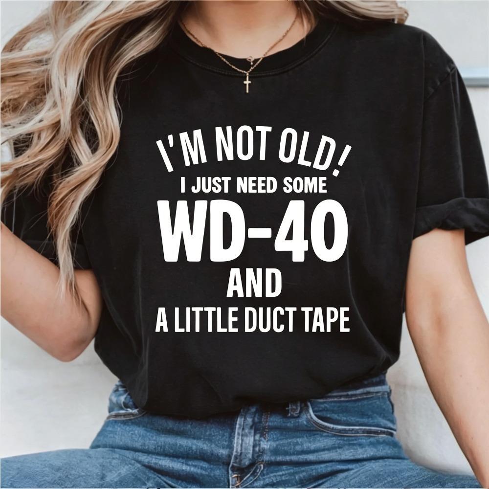 Я не старый, мне просто нужен WD-40 и немного изоленты Футболка Смешной Подарок Рубашка Юмористический Дизайн