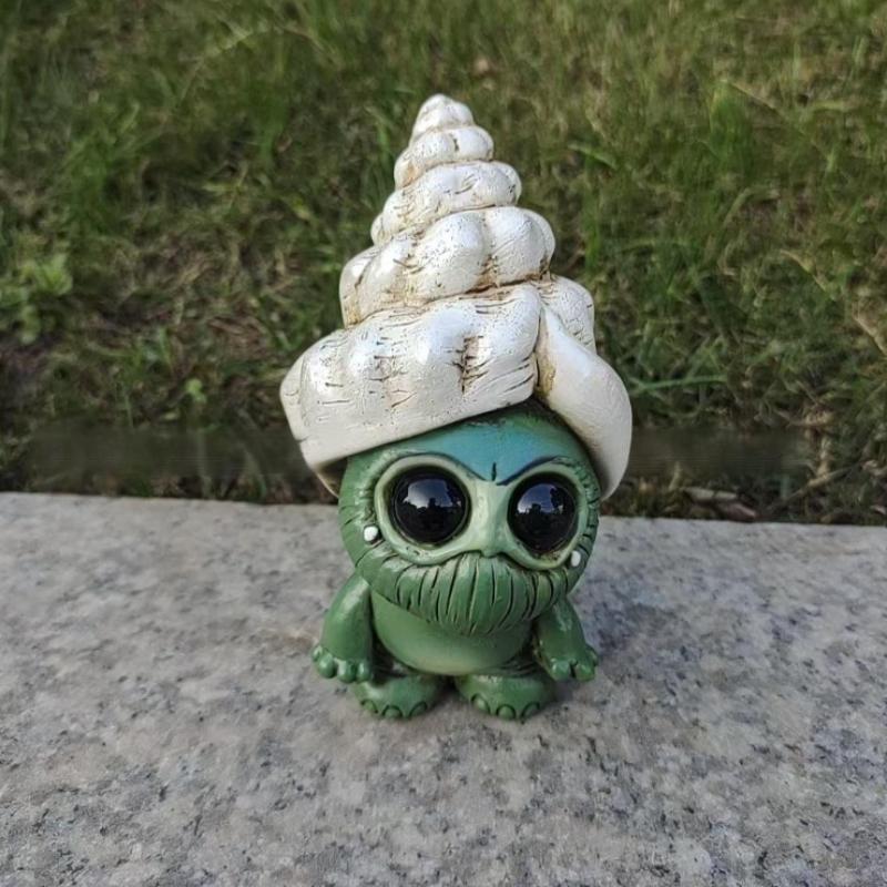 Статуэтка инопланетного эльфа из смолы, мультяшная фигурка инопланетного эльфа, настольное украшение, скульптура фантастического существа, декор для дома, сада и Хэллоуина