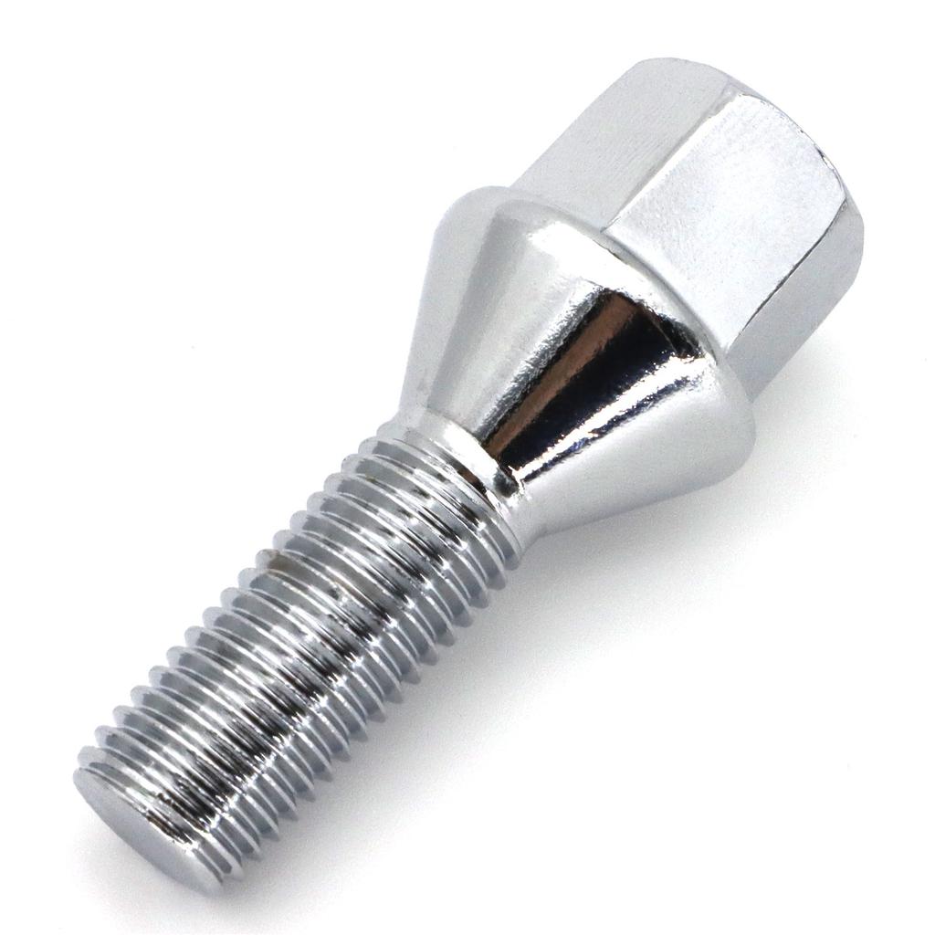4X Car Wheel Bolts Lug Nuts Stud 26mm M12x1.5 17mm Hex For BMW 3 Series E21 E30 E36 E46 E90 E91 E92 E93 1975-2009 2010 2011 2012