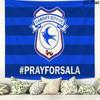 Cardiff City FC Wall Tapestry Aesthetic Wall Hanging Printed Fabric Blanket Decorative Tapestries for Bedroom Living Room Home Decor