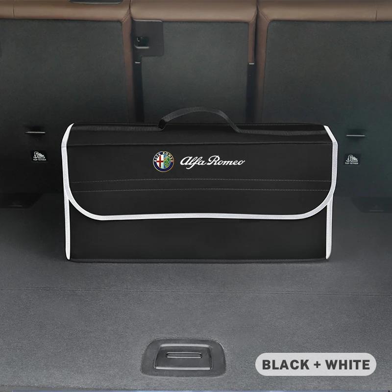 Car Stickers For Alfa Romeo Car Trunk Foldable Storage Box Felt Cloth Organizer Tidying Bag For Alfa Romeo Giulietta GT 159 147