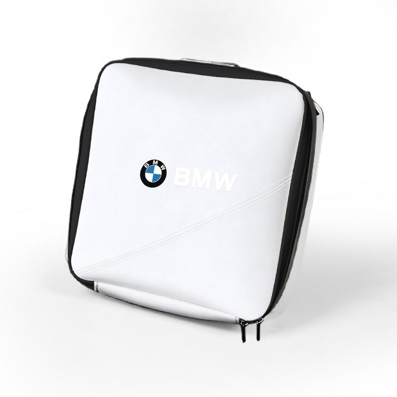 Car Rechargeable Gun Storage Box Leather Organizer Case For BMW i4 F40 F11 E46 E60 E70 G30 Car Storage Bag Accessories keychain JG4