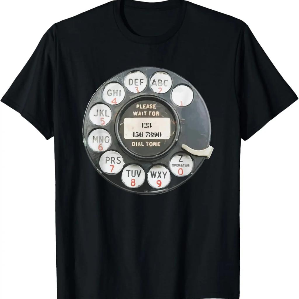 Vintage Retro Rotary Dial Phone Graphic Art T-Shirt