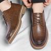 Men Leather Shoes 2024 Autumn Business Formal British Style Casual Soft Sole Retro Trend Fashion Men's Leather Shoes Size 38-44