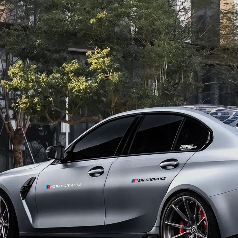 XJVYV1 For BMW 2025 Hot 2Pcs Car Side Body trunk Sticker performance Logo Decals For Bmw M F10 F30 E46 E90 E60 G30 F20 X5 E70 E39 E36 E