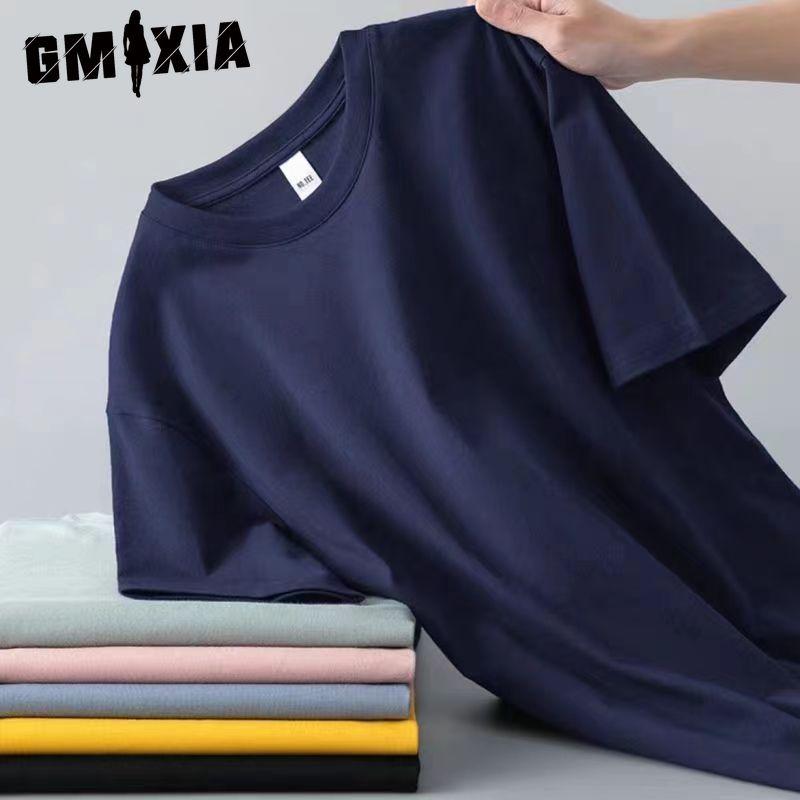 GMXIA Хлопковая футболка с коротким рукавом, мужская модная свободная рубашка с половиной рукава, сострадательная рубашка с принтом