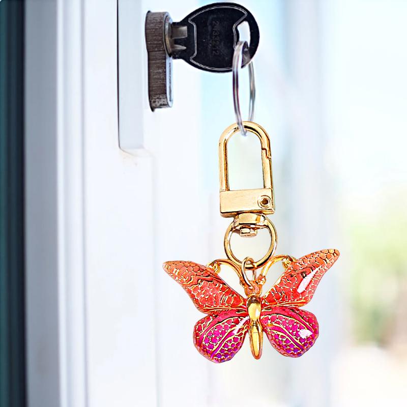 1 шт. Сплав Брелок Шарм Брелок Сумка Женский Подарок Брелок Бабочка Рюкзак Многоцветный