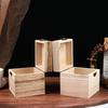 1 шт. Шкатулка для хранения украшений 10x10x6 см Квадратная деревянная шкатулка Ретро деревянная шкатулка с откидной крышкой Подарочная коробка С крышкой Застежка Фиксатор