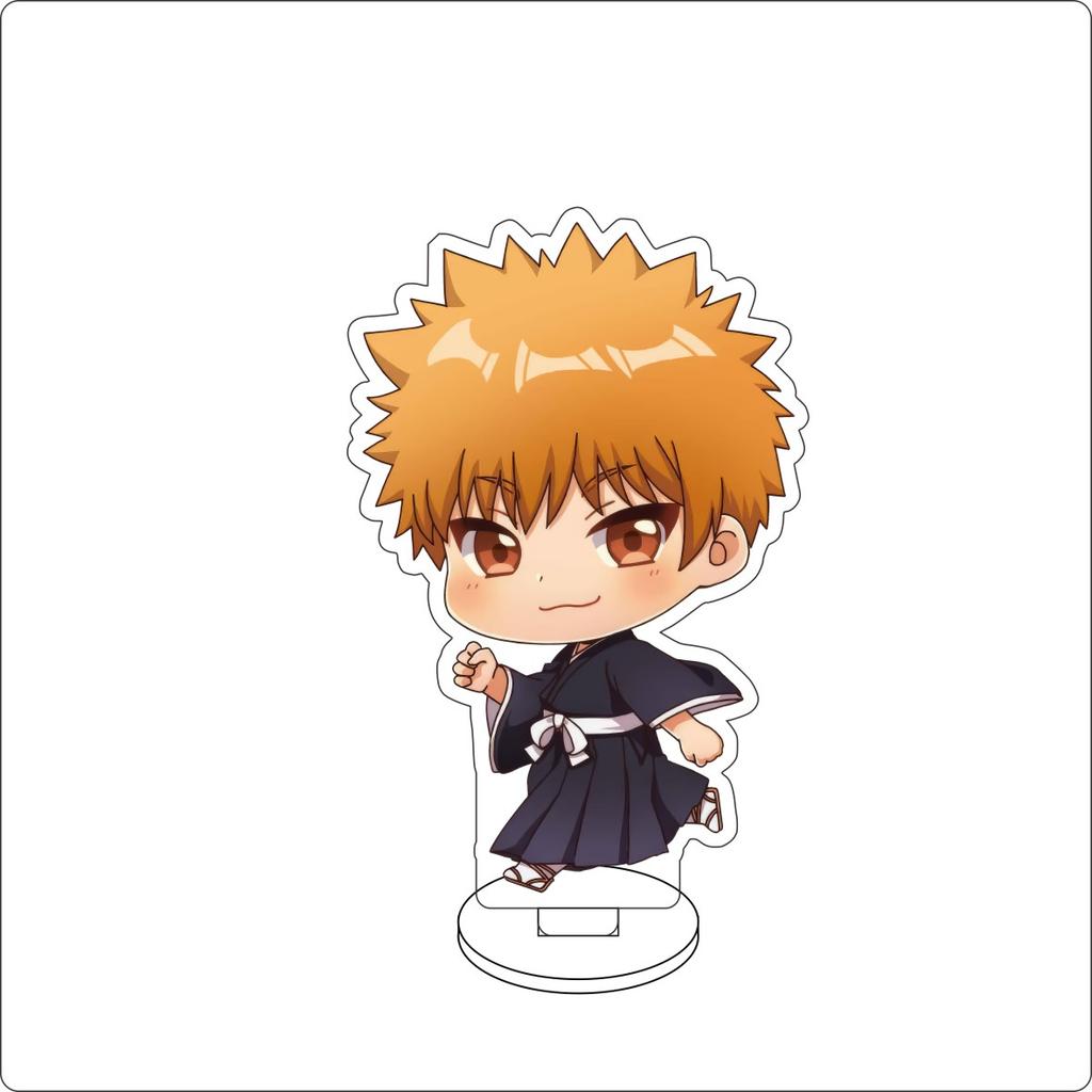 10 см Аниме BLEACH Подставка для фигурки Модель Куросаки Ичиго/Иноуэ Орихиме/Исида Урю Милый Декор для стола Стоячий Знак Подарки