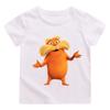 Летняя детская футболка Новый стиль The Lorax Футболка Высокое качество 100% Хлопок kawaii Мальчики/девочки ТОПы Мультяшный принт Удобная Манга Футболка с круглым вырезом