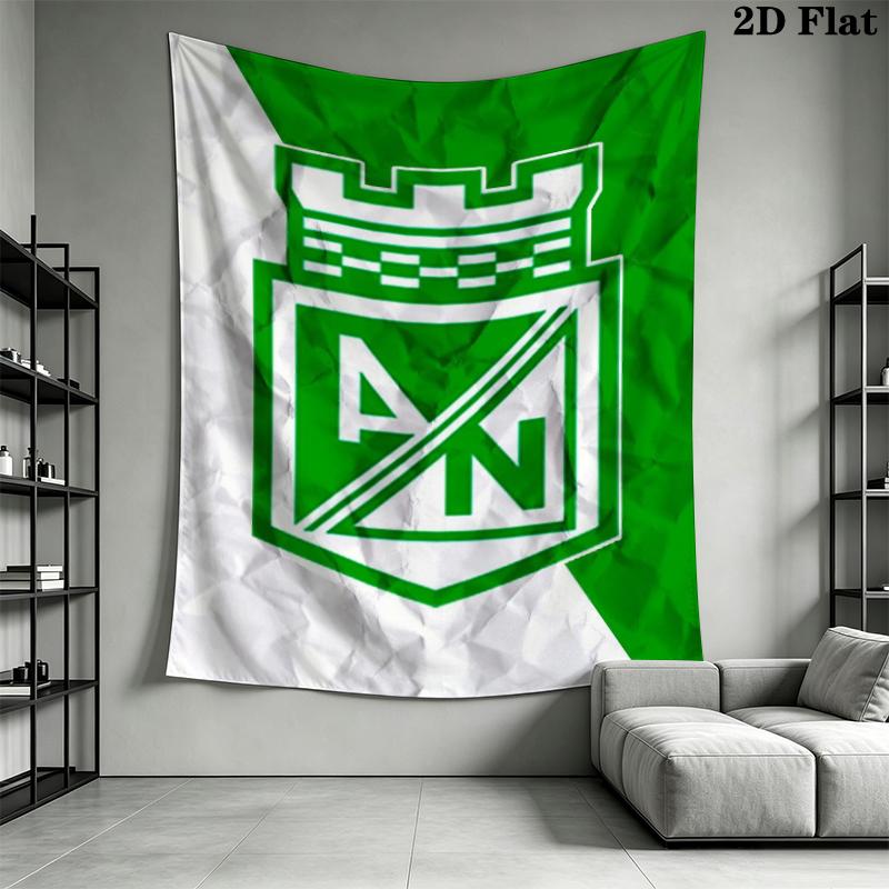 Atlético Nacional Wall Tapestry Aesthetic Wall Hanging Printed Fabric Blanket Decorative Tapestries for Bedroom Living Room Home Decor