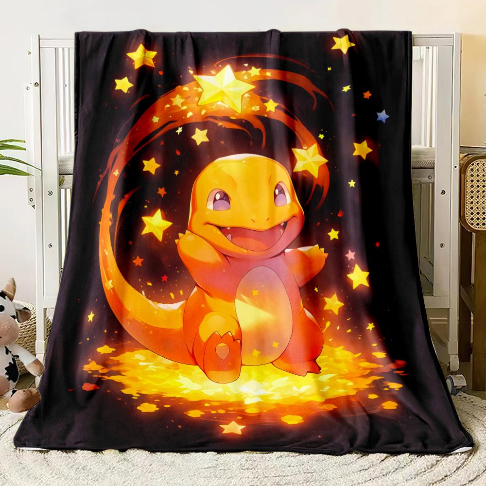 Pok É Mon Themed Printed Flannel Blanket for Bedrooms,Living Rooms,sofa blankets,Offices,Lunch Breaks,Picnics,