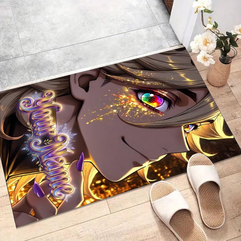 Custom douma  Mat Personalized Name, Polyester Washable Indoor Entryway Rug, Gift for Christmas, Easter, Thanksgiving Day