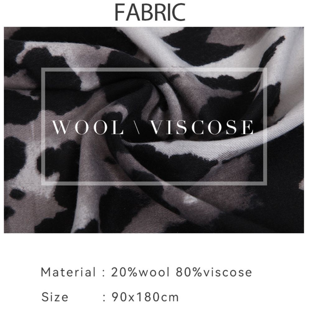 Wool Women's Shawl Leopard Print Lady Scarves Wraps Fashion Foulard Pashmina Hijabs Hijab Use