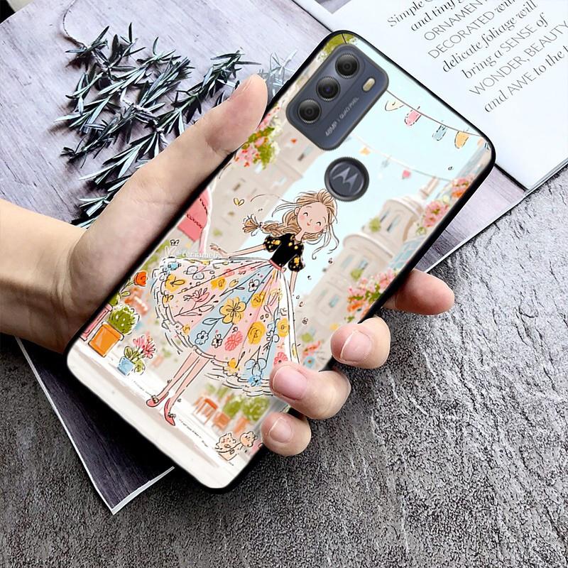Lovely Girl Phone Case For Motorola Moto G85 G55 G05 G14 G75 G31 G50 G10 G20 G30 G60 G13 G32 G84 G54 G53 G72 G24 Power