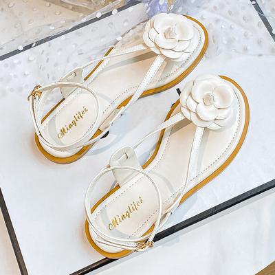 Модные Новые Женские Современные Сандалии Летние Красивые Цветы Стиль для Отпуска Кожаные Повседневные Балетки 35-43