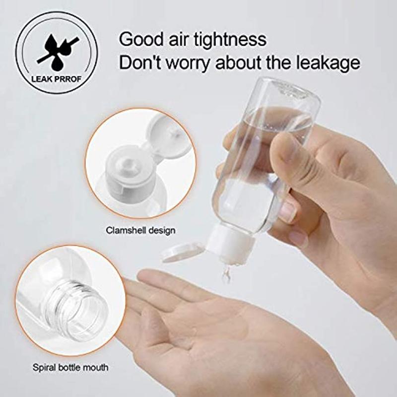30 шт., 10, 20, 30, 50, 60 мл, пластиковая бутылка для лосьона из ПЭТ, маленькая бутылочка для сжатия, герметичный контейнер для образцов с откидной крышкой, дорожный флакон для наполнения