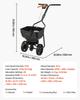 Push Lawn Spreader, 3m Spreading Width, Broadcast Spreader with 59kg Load Capacity & 10 in All-Terrain Tires, Walk-Behind Garden & Lawn Broadcast