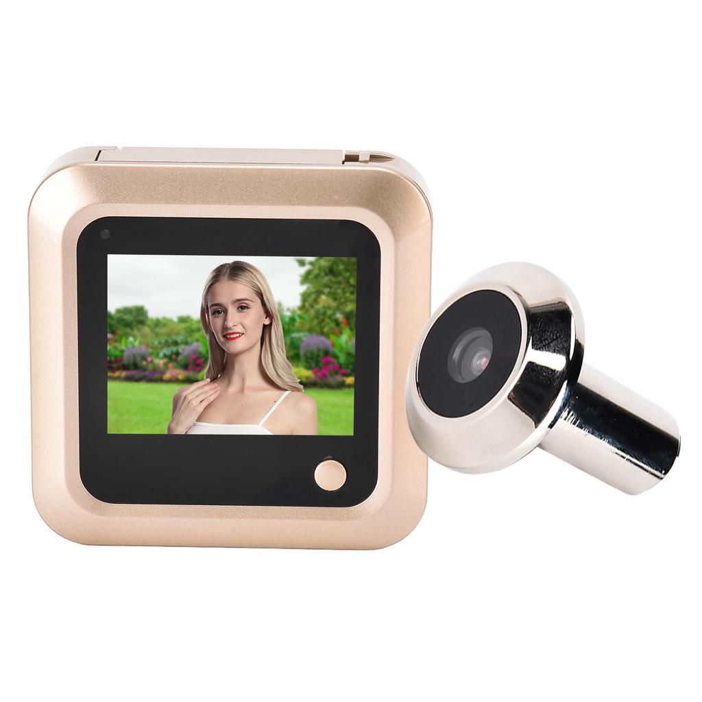 2.4-дюймовый видеоглазок дверной звонок проводной 145 градусов широкоугольный HD антикражный золотой для домашнего хозяйства