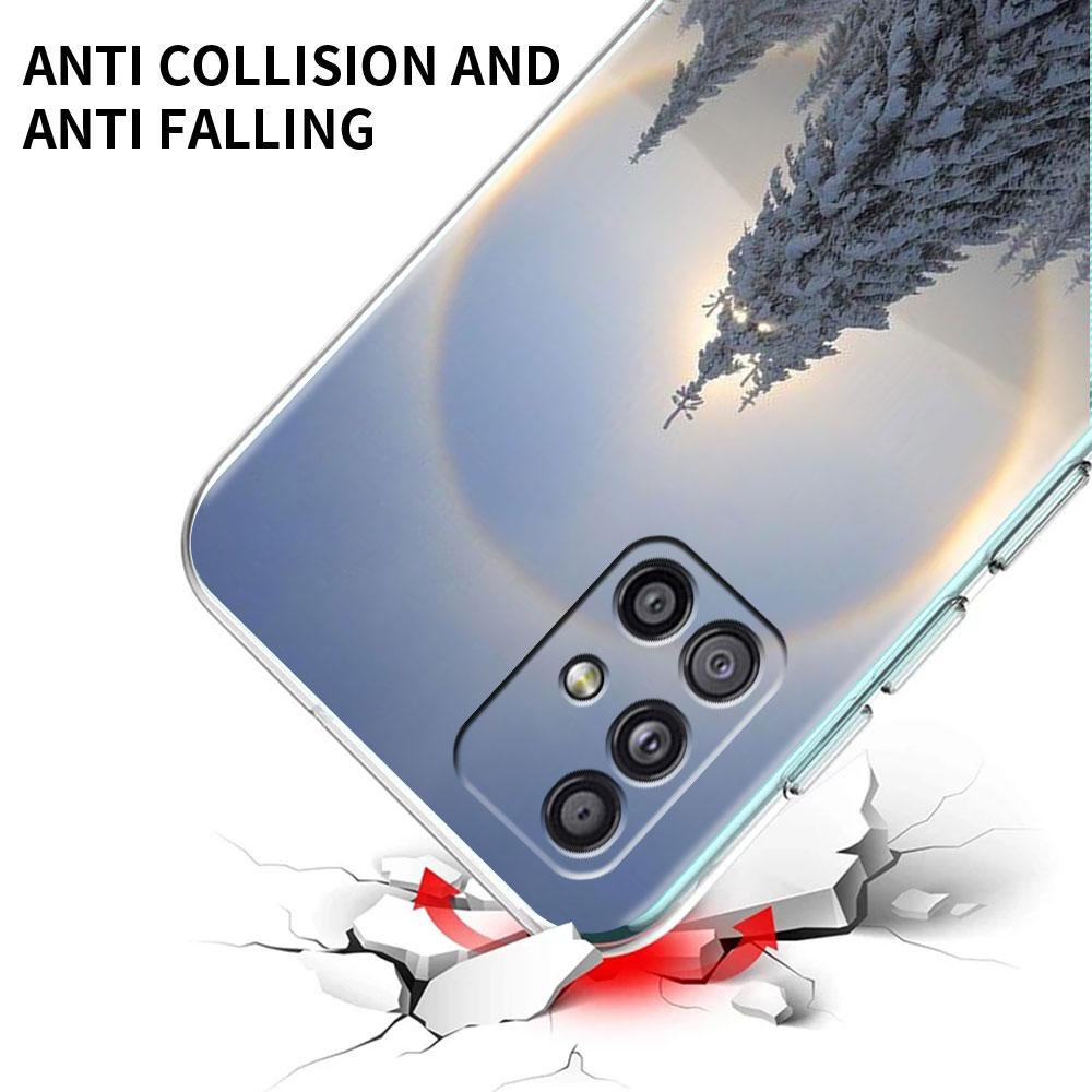 Прозрачный чехол для Samsung Galaxy A52 A12 A51 A32 A21s A71 A32 A22 50 A70 A31 A72 5G, чехол для телефона, зимний жесткий жесткий чехол в Нью-Йорке