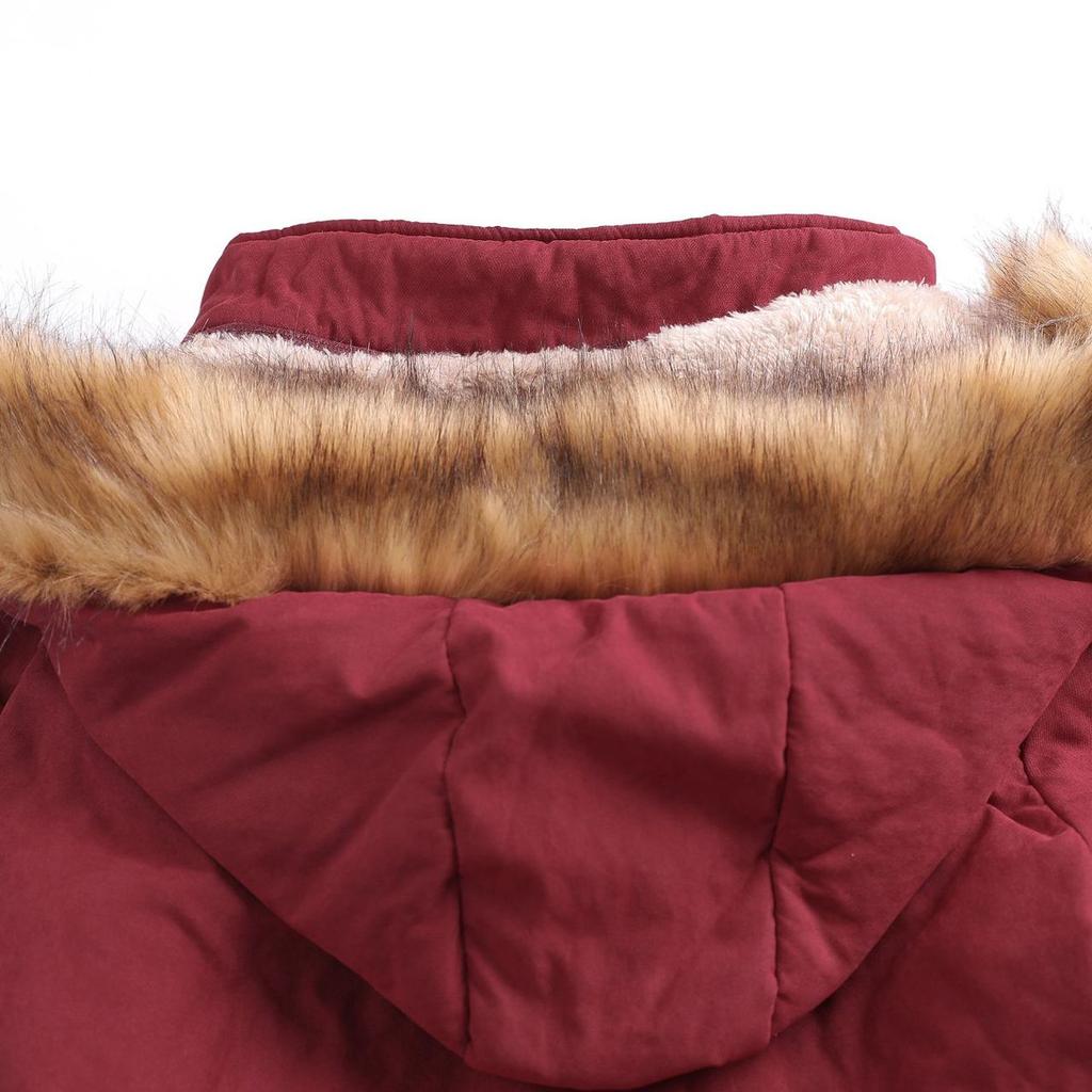 Женская зимняя теплая верхняя одежда с меховым воротником и капюшоном больших размеров, утолщенная свободная женская хлопковая одежда